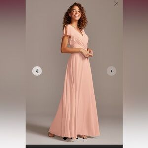 David’s Bridal Flutter Sleeve Dress